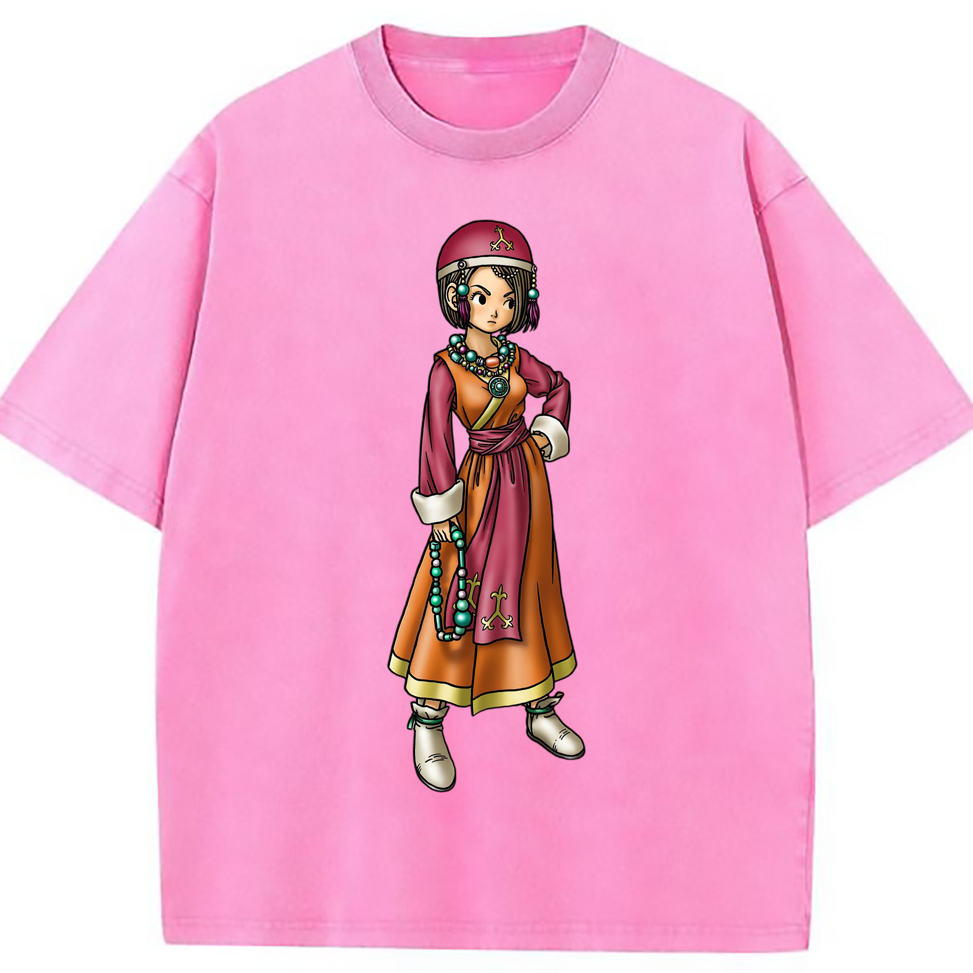 （画像用） ドラゴンクエスト Doragon Kuesuto Dragon Quest 綿100% ヴィンテージ風 半袖Tシャツ（フロントプリント）